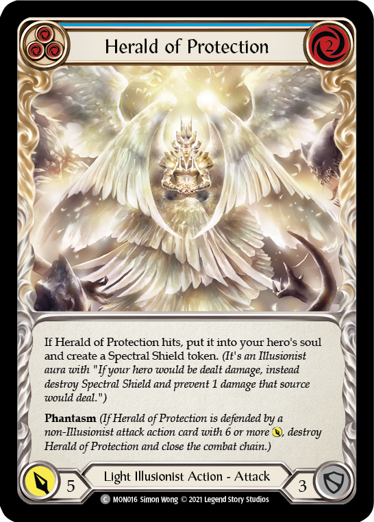 Herald of Protection (Blue) [MON016] 1st Edition Normal