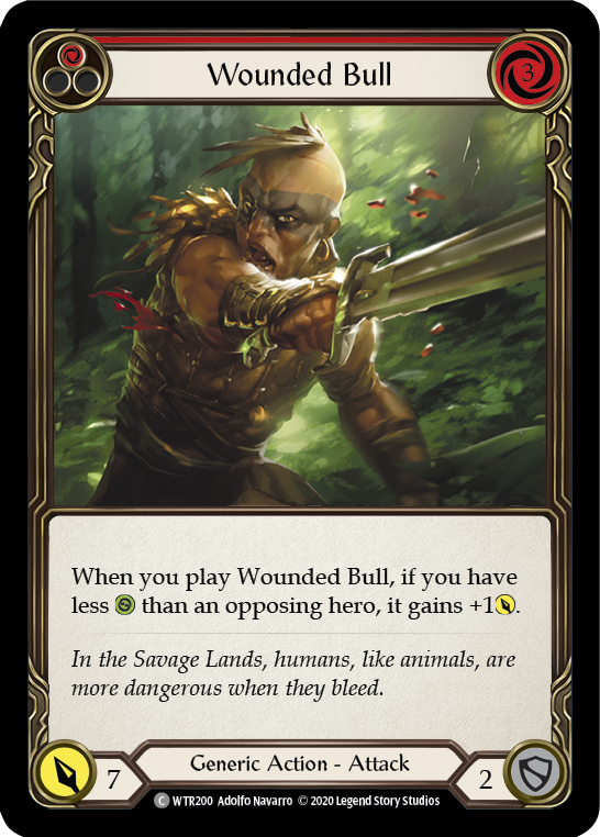 Wounded Bull (Red) [WTR200] Unlimited Rainbow Foil