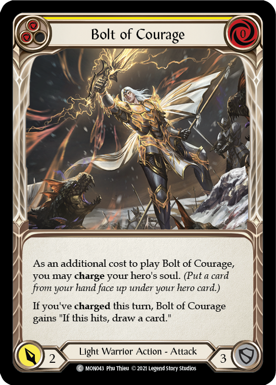 Bolt of Courage (Yellow) [MON043] 1st Edition Normal