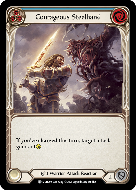 Courageous Steelhand (Blue) [MON059] 1st Edition Normal
