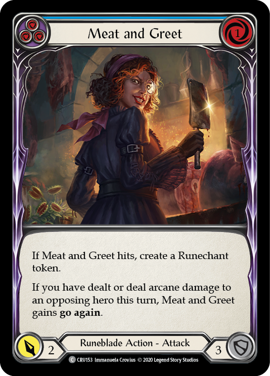 Meat and Greet (Blue) [CRU153] 1st Edition Rainbow Foil